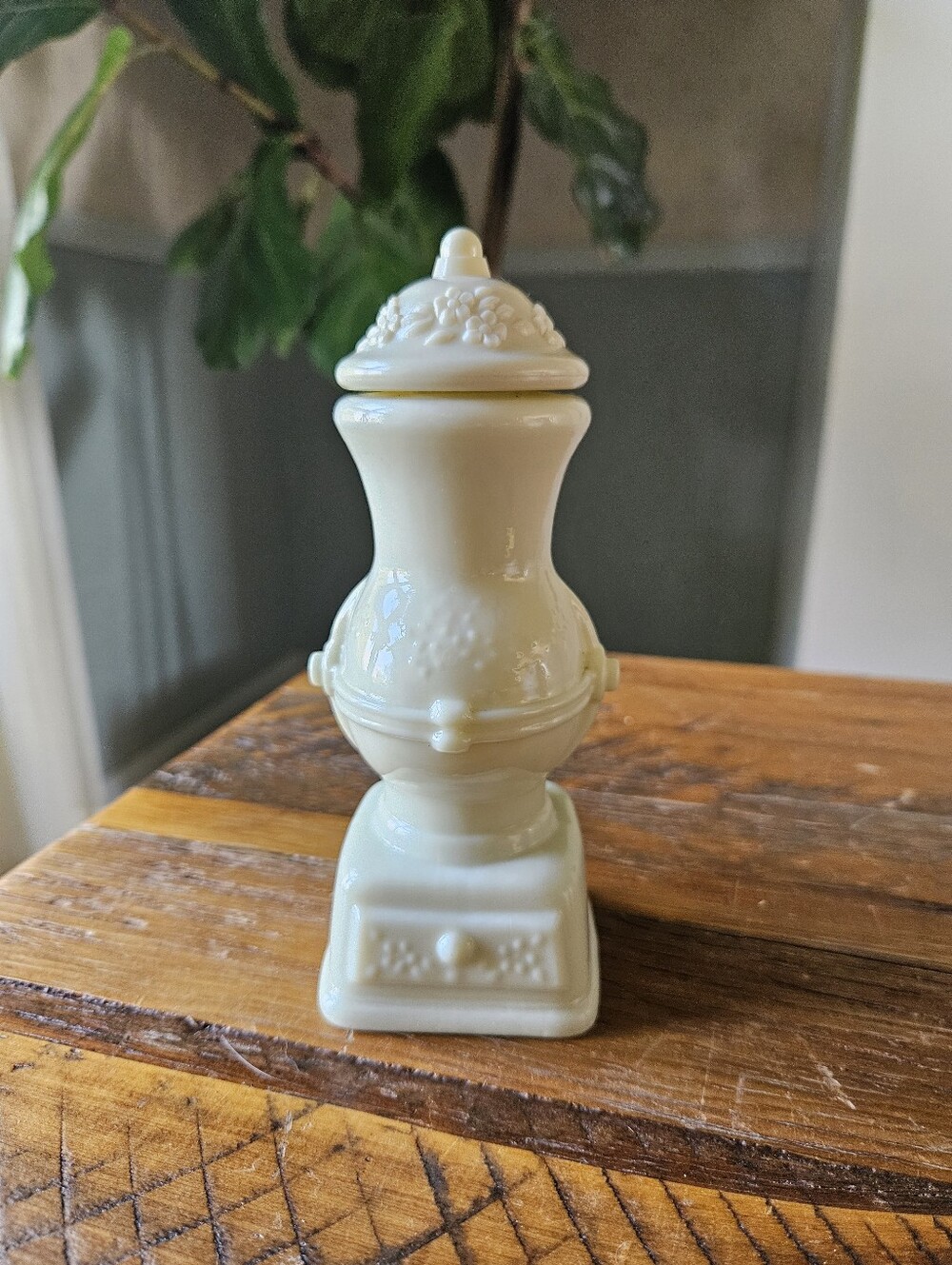Vintage Avon Cologne Bottle, Ivory Glass Decanter